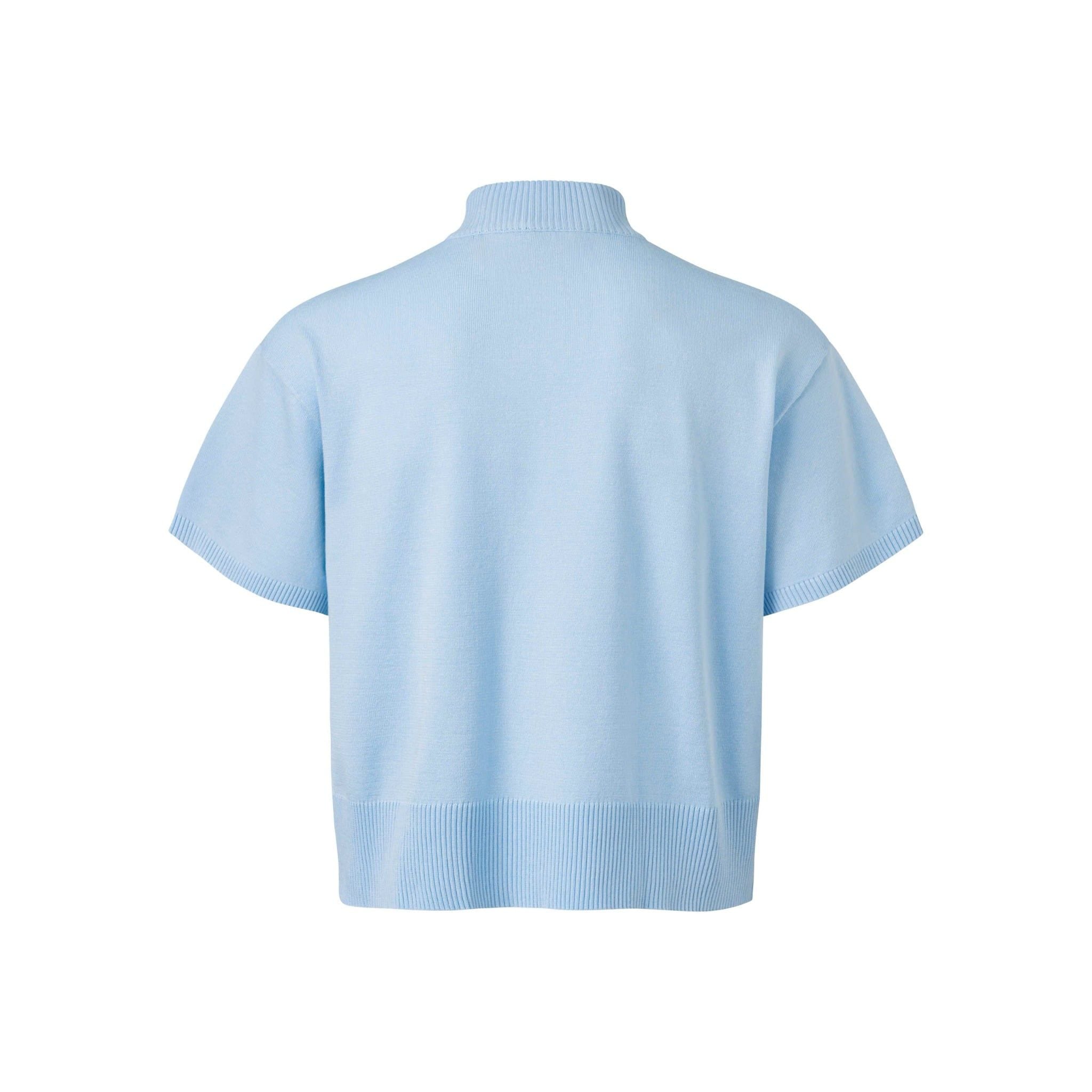 HALF-ZIP KNIT TEE / ICY
