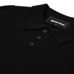 POLO KNIT TEE / BLACK