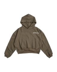 LOGO BOXY HOODIE / COFFEE