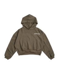LOGO BOXY HOODIE / COFFEE