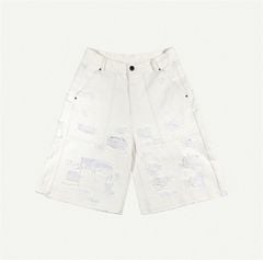 DISTRESSED SHORTS / WHITE