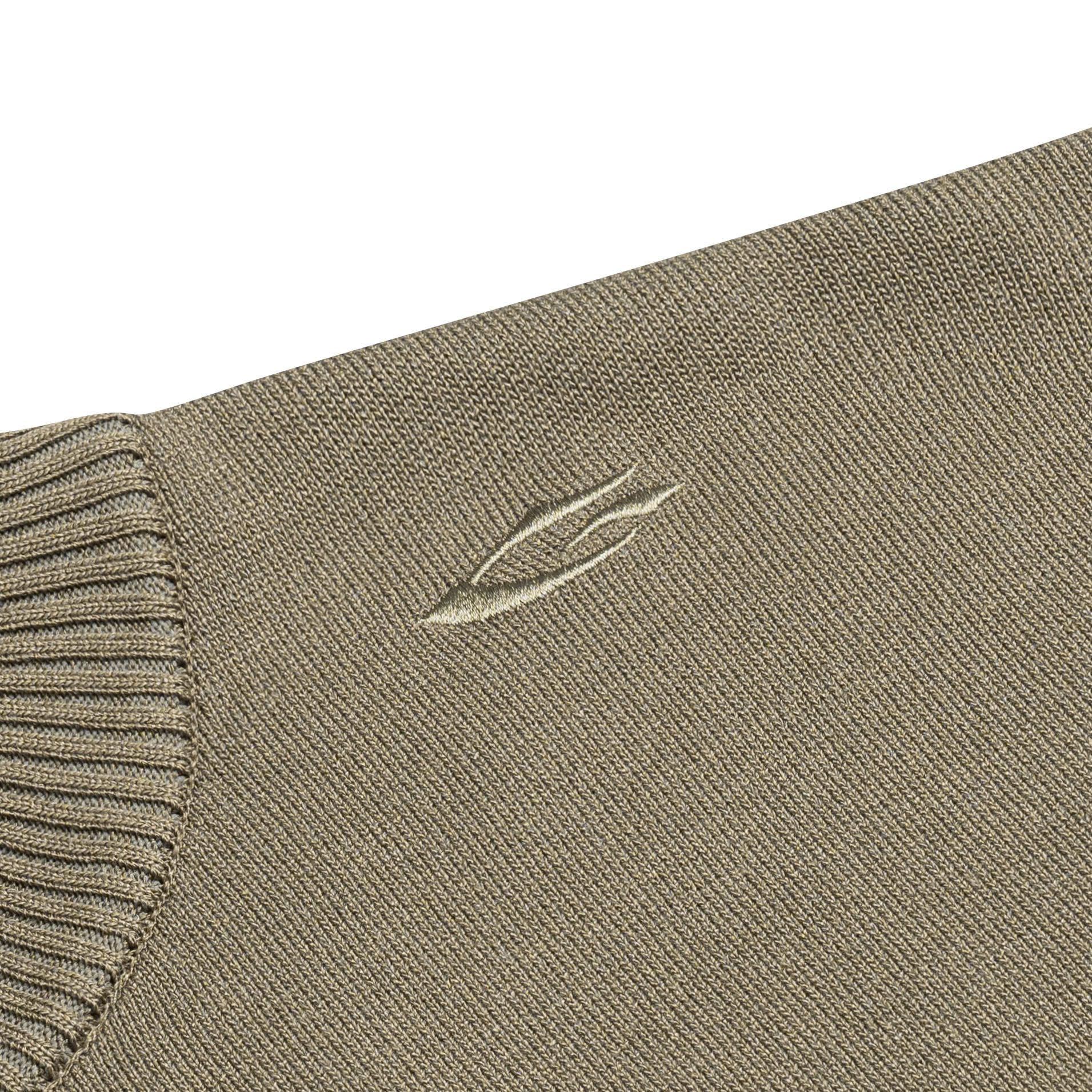 HALF-ZIP KNIT TEE / MUD