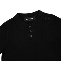 POLO KNIT TEE / BLACK