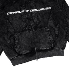 TRIBAL FULLZIP HOODIE / CHARCOAL