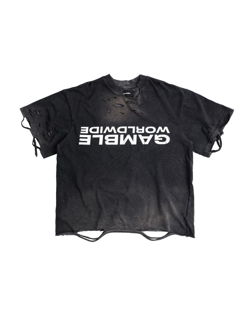UPSIDE DOWN TEE / CHARCOAL