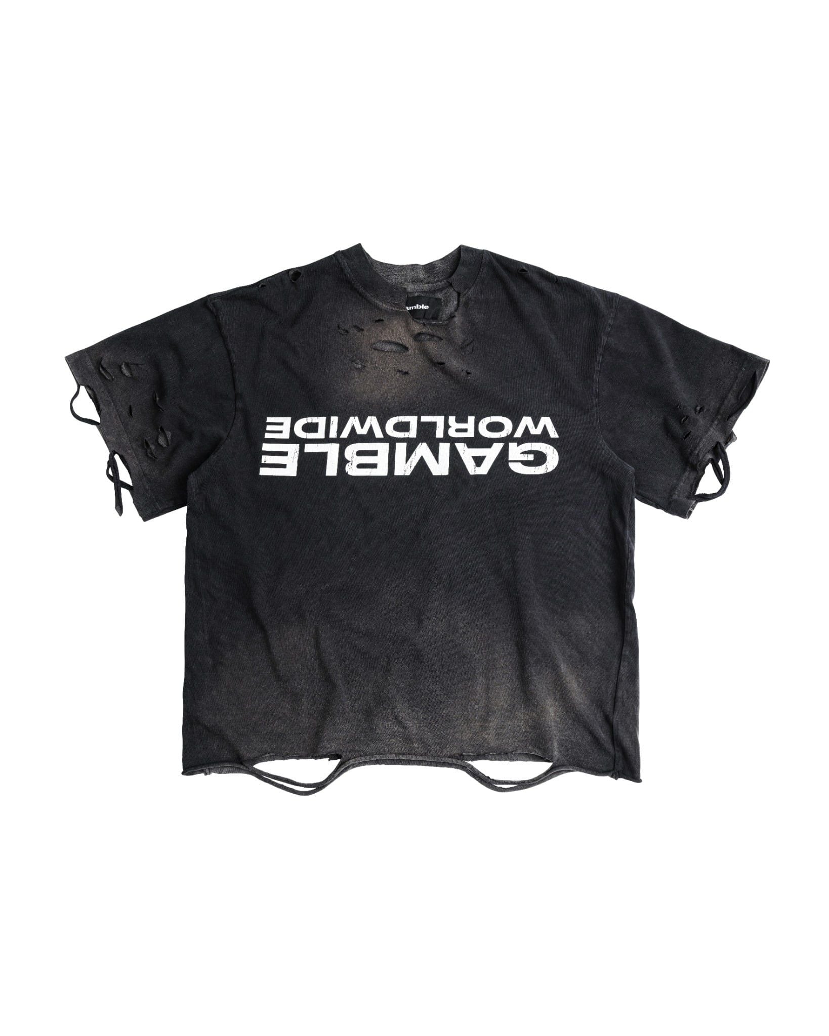 UPSIDE DOWN TEE / CHARCOAL