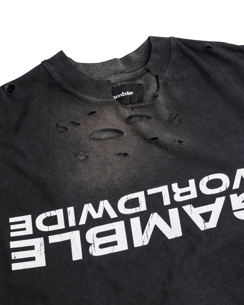 UPSIDE DOWN TEE / CHARCOAL