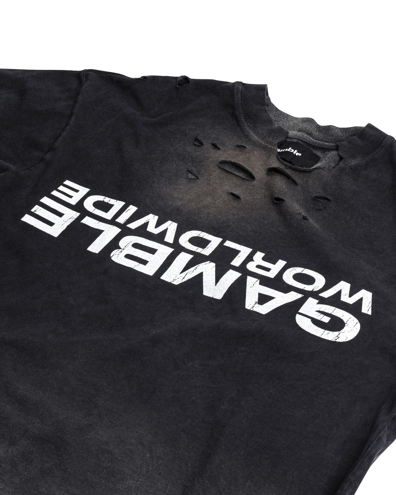 UPSIDE DOWN TEE / CHARCOAL