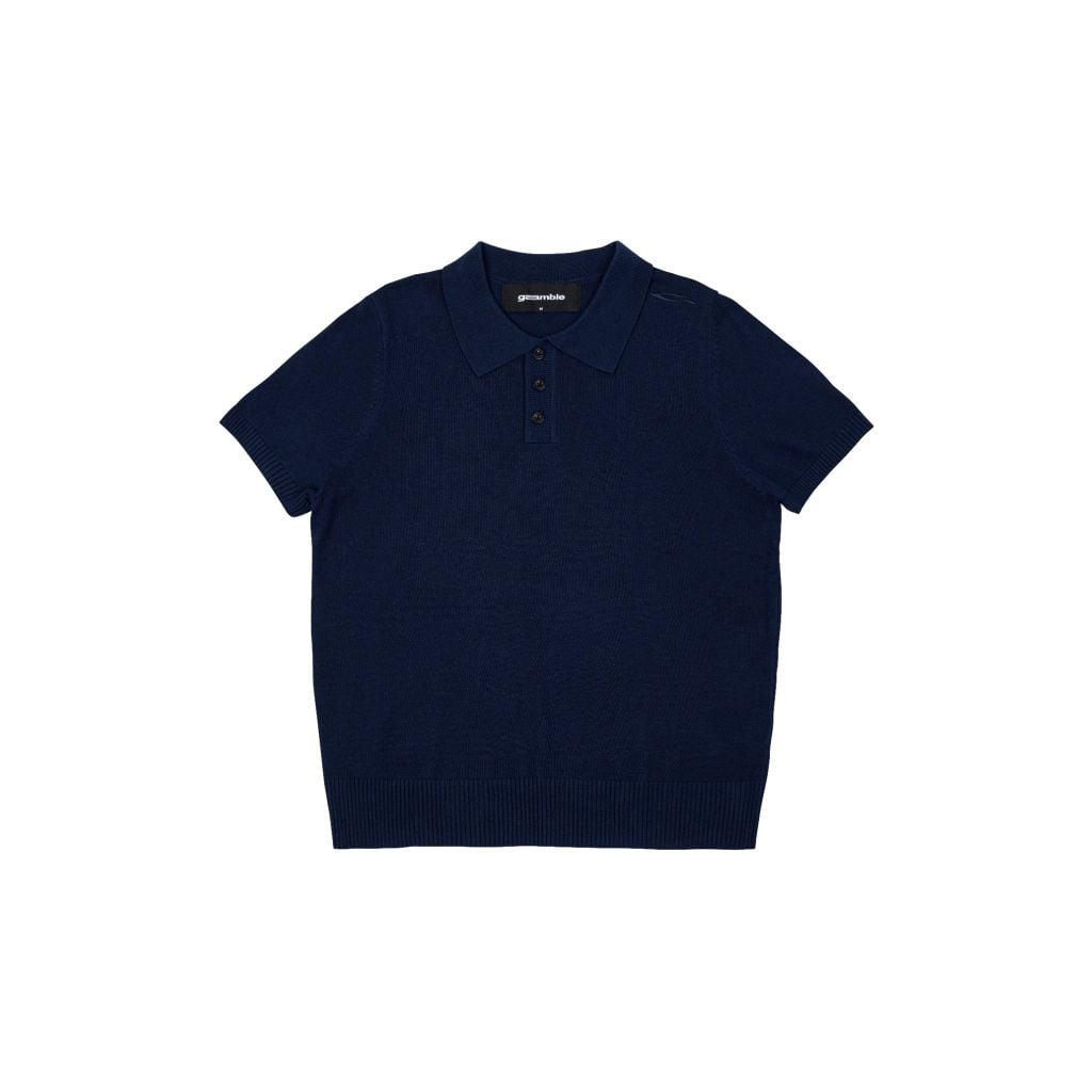 POLO KNIT TEE / NAVY