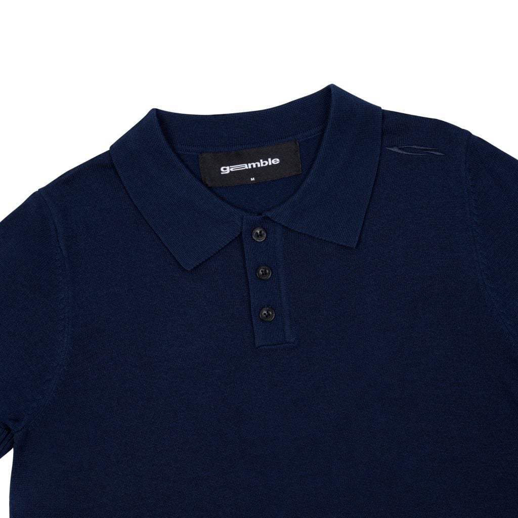 POLO KNIT TEE / NAVY