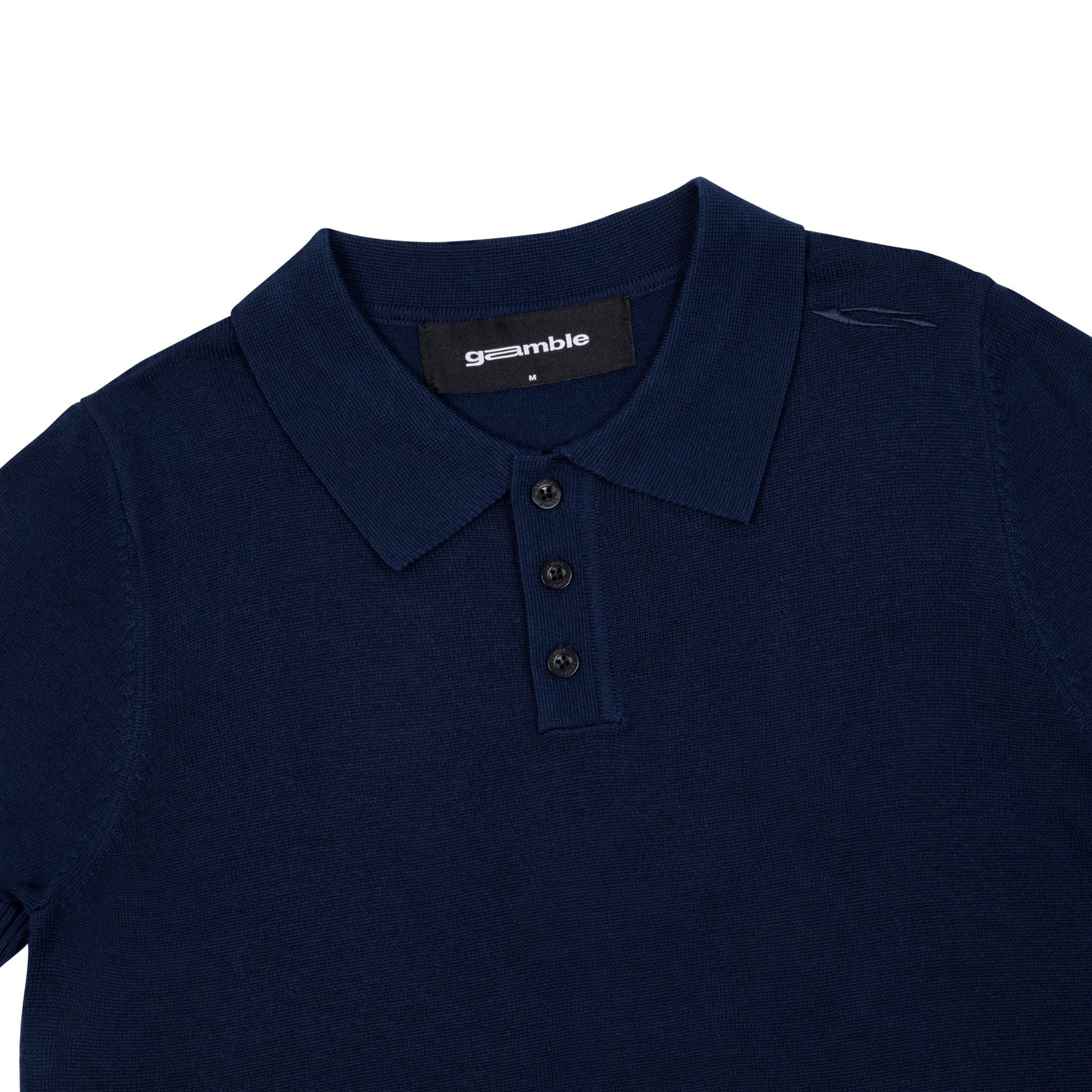POLO KNIT TEE / NAVY