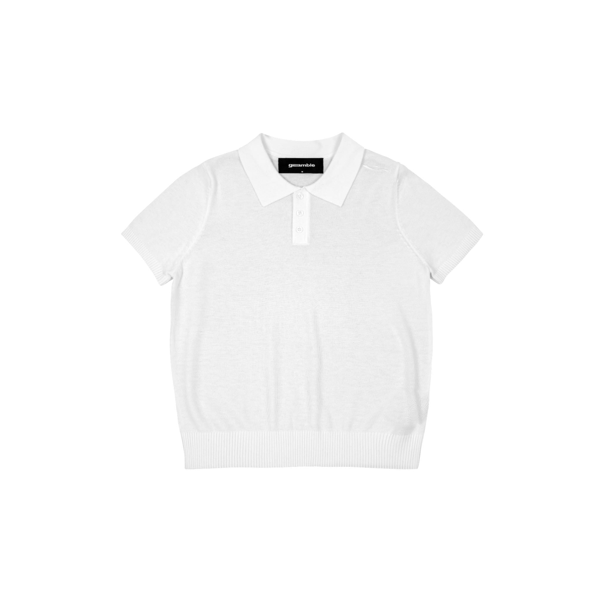 POLO KNIT TEE / WHITE