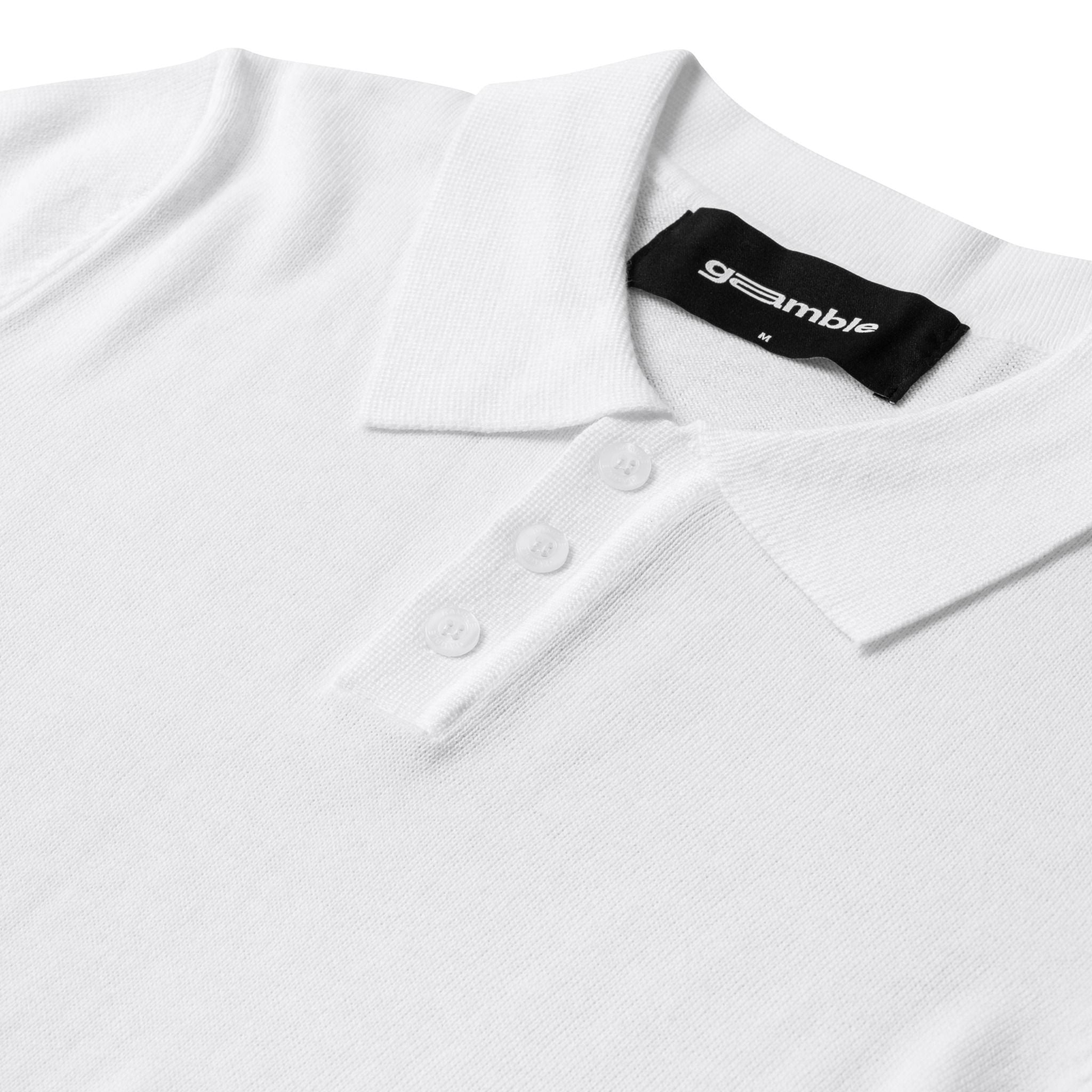 POLO KNIT TEE / WHITE