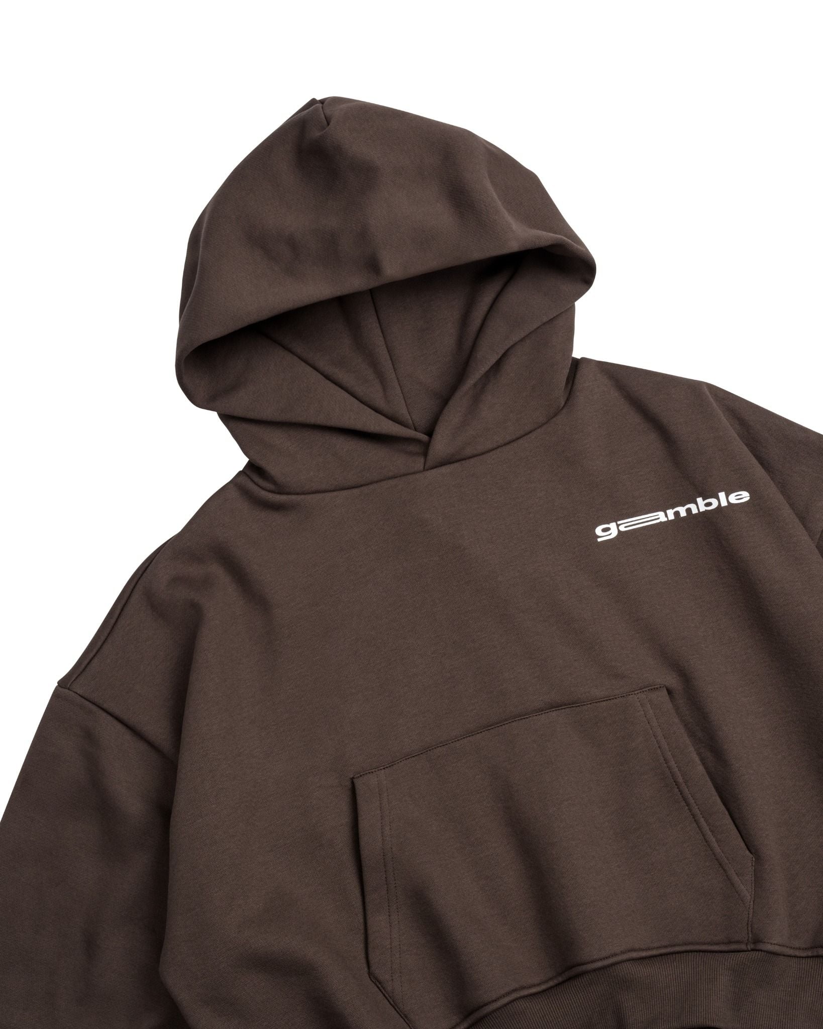 LOGO BOXY HOODIE / COFFEE