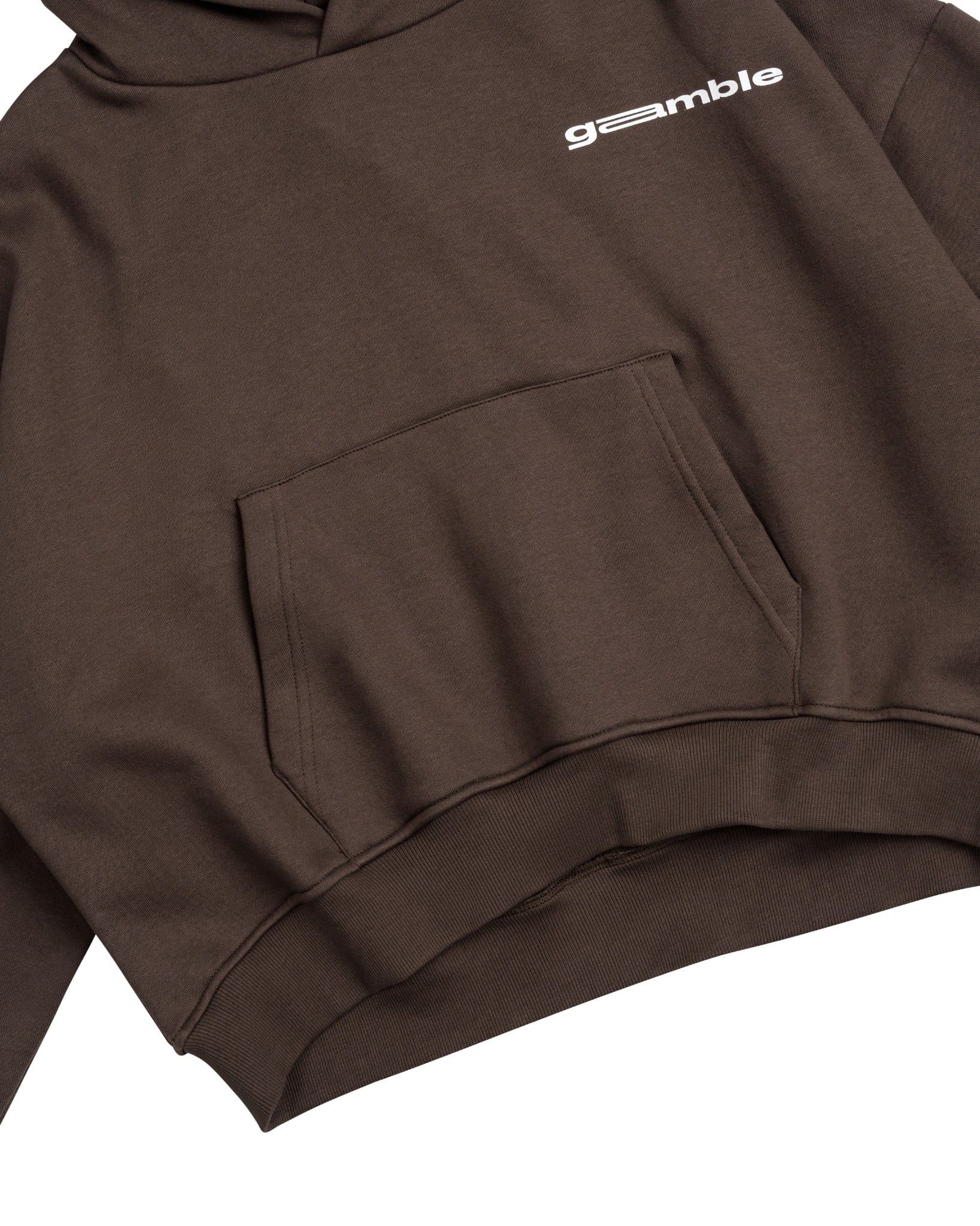 LOGO BOXY HOODIE / COFFEE