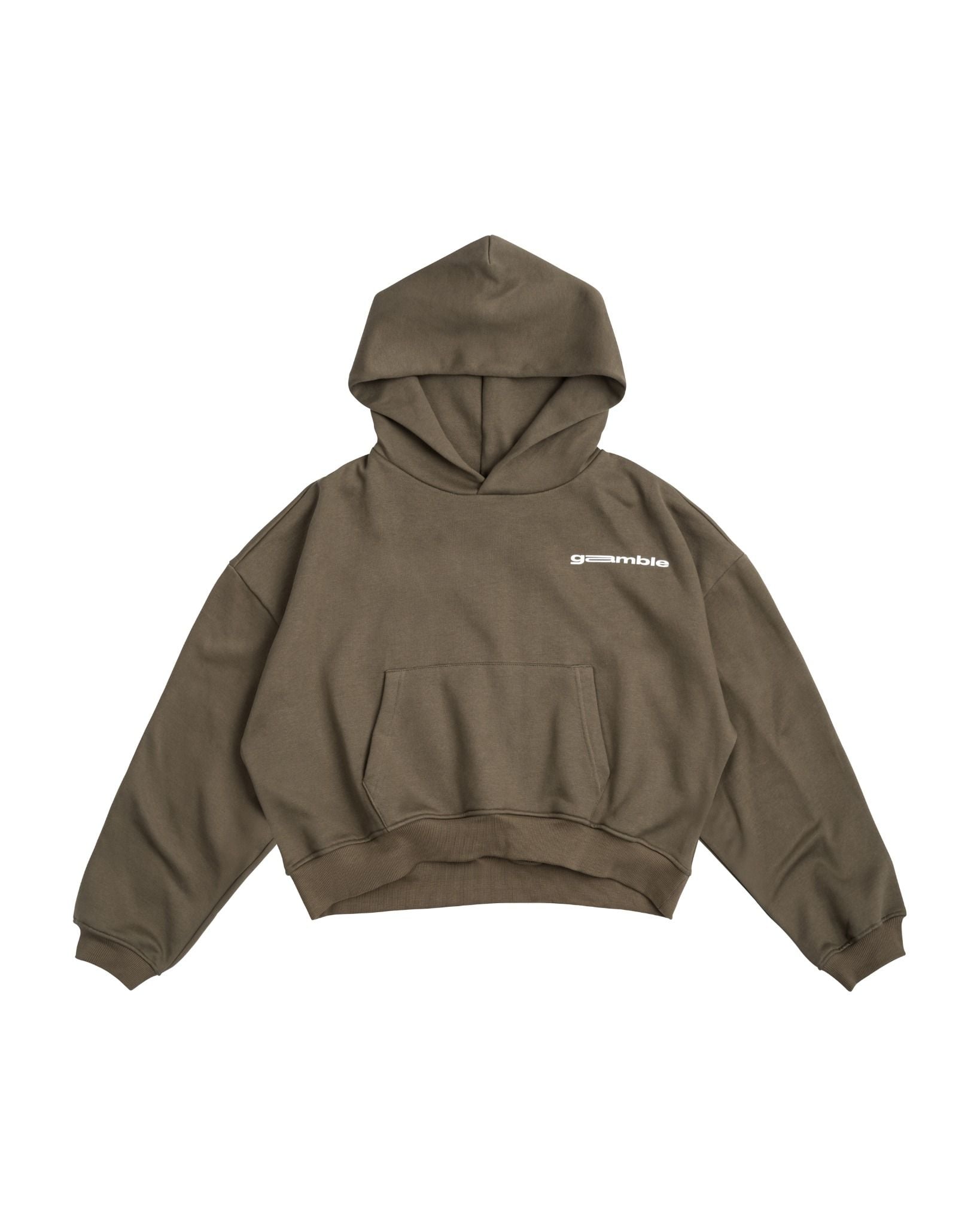 LOGO BOXY HOODIE / MOCHA