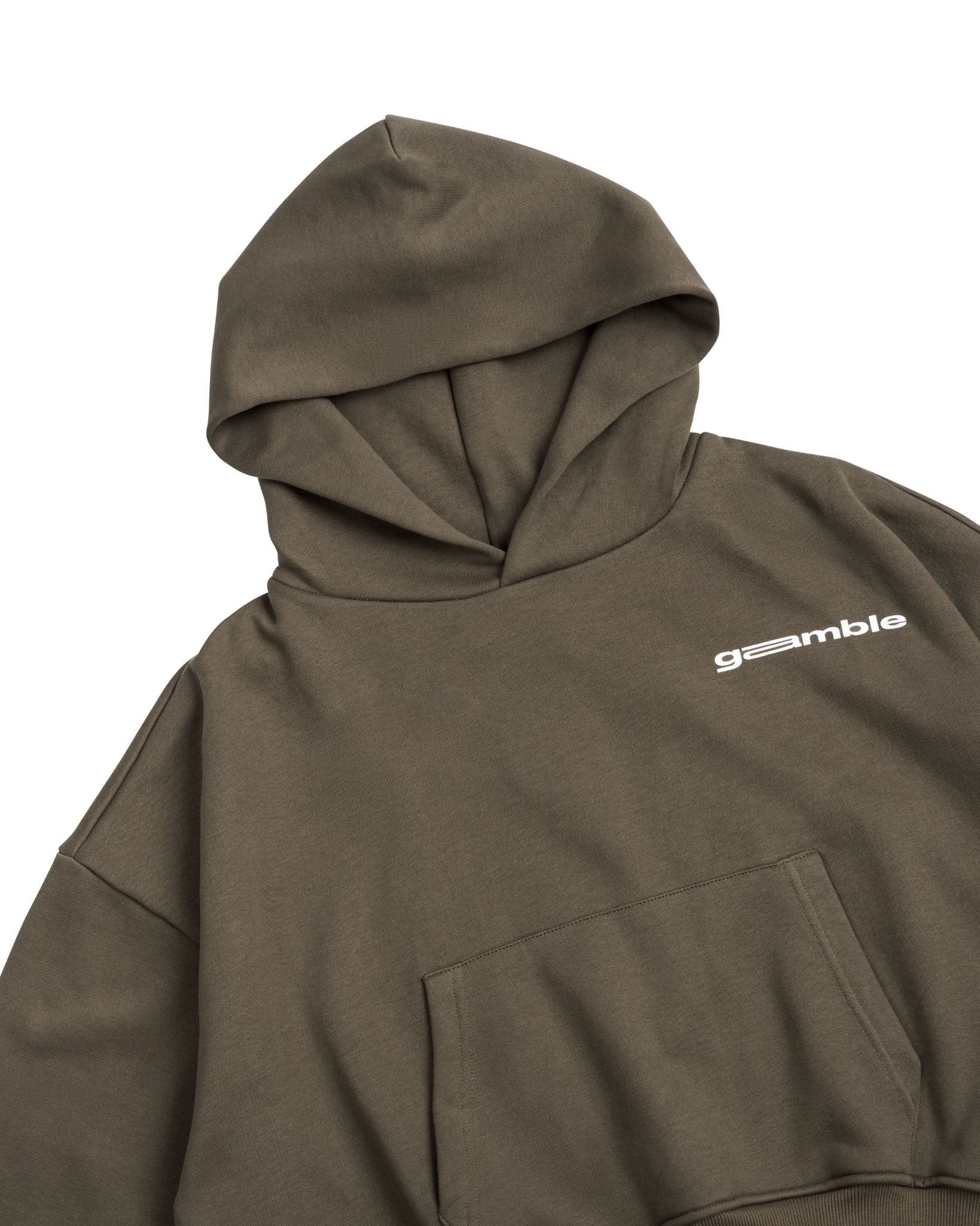 LOGO BOXY HOODIE / MOCHA