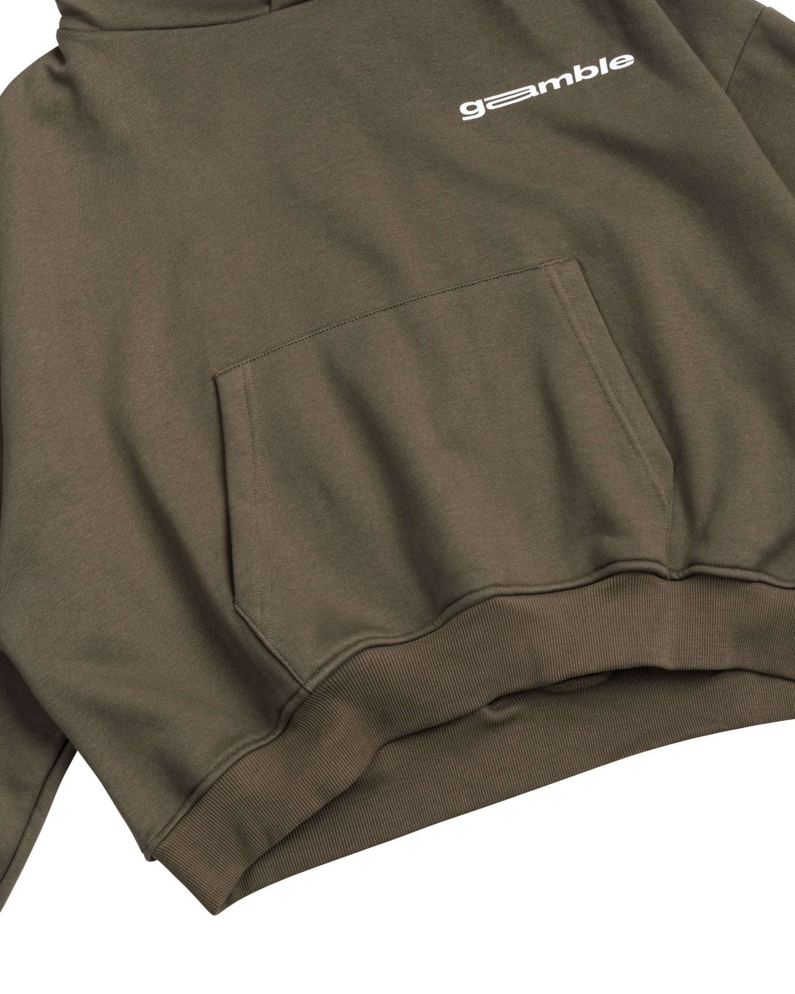 LOGO BOXY HOODIE / MOCHA