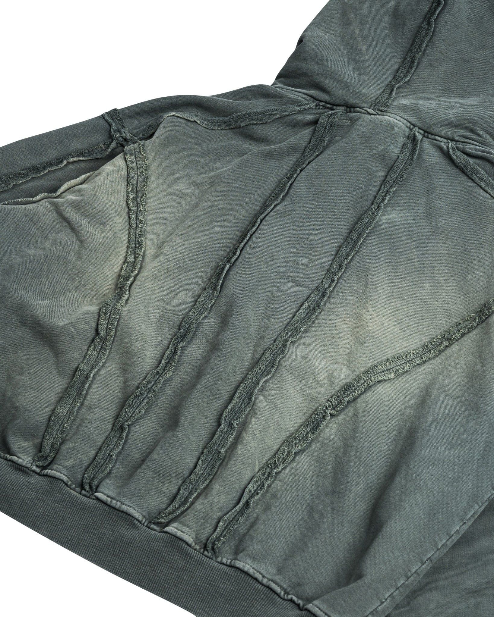 DOUBLE HOOD ZIP HOODIE / MOSS