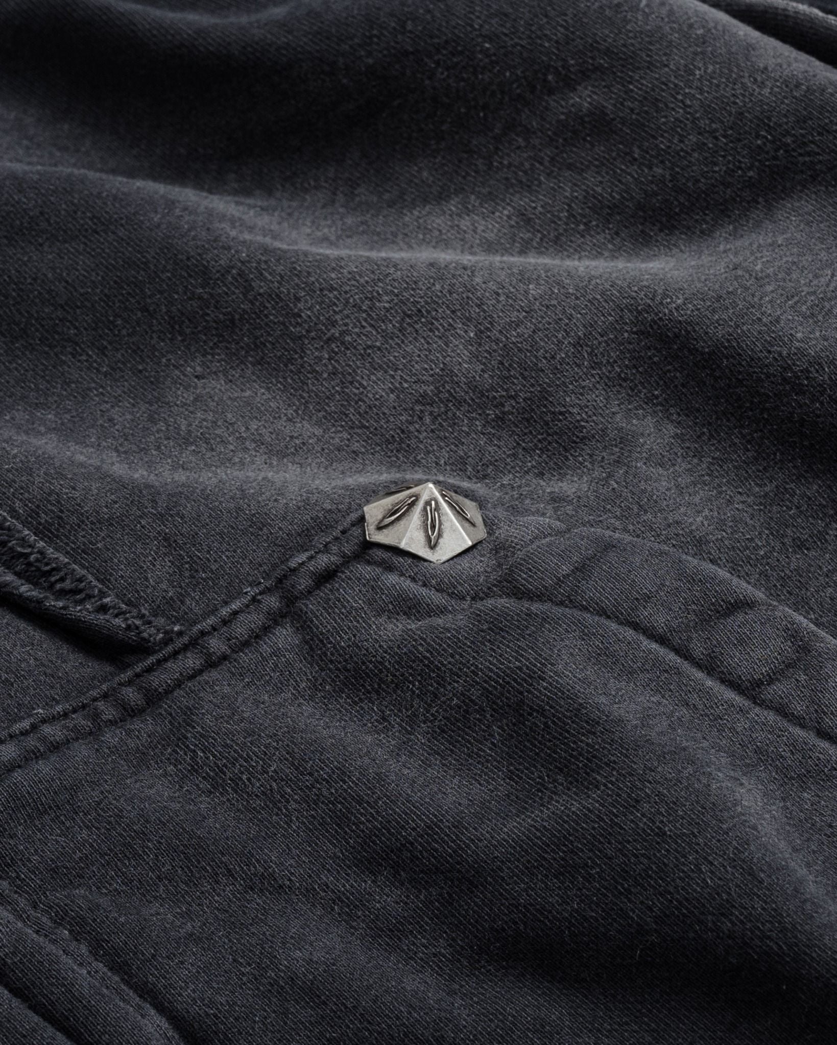 DOUBLE HOOD ZIP HOODIE / CHARCOAL