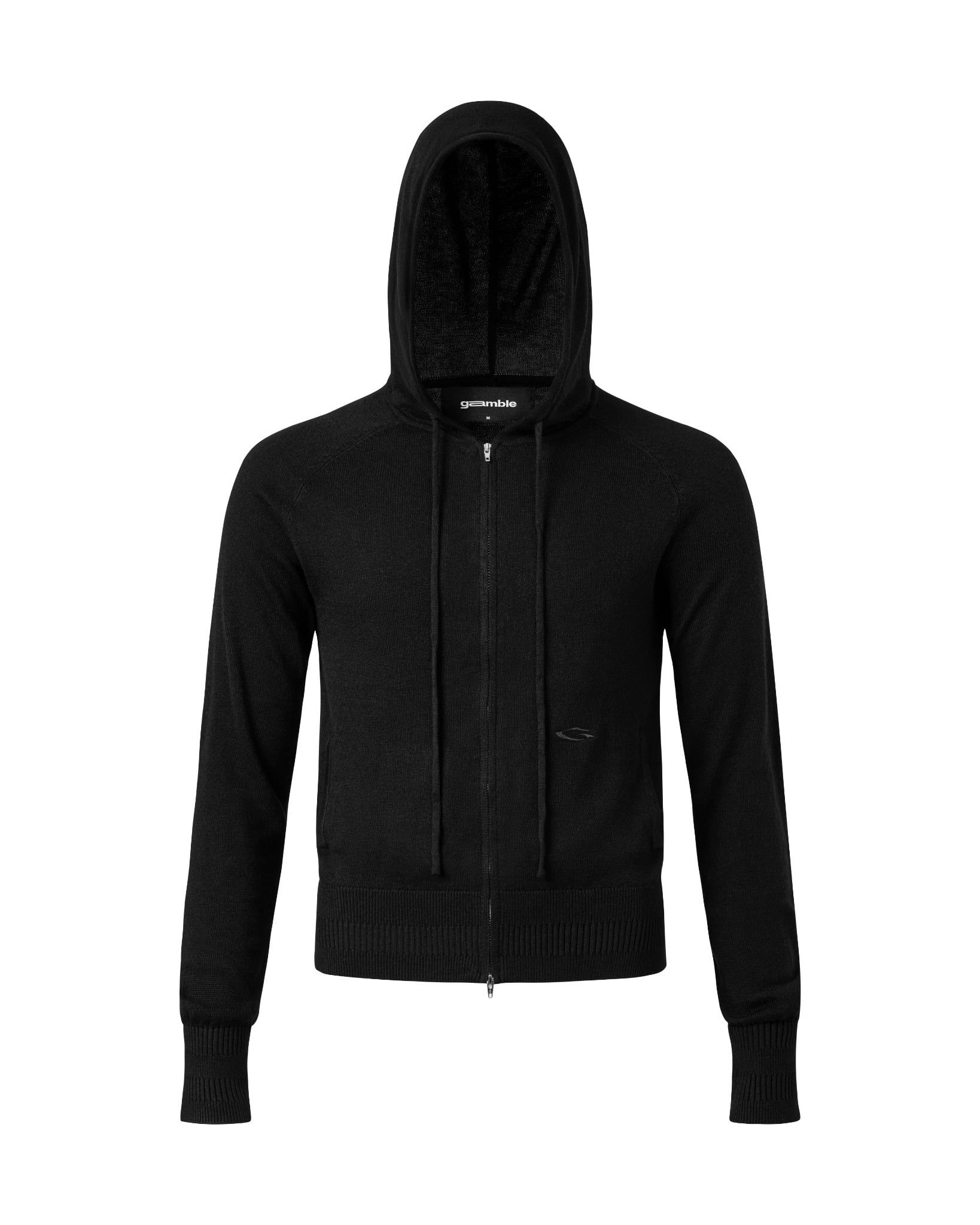 KNIT FULLZIP HOODIE / BLACK