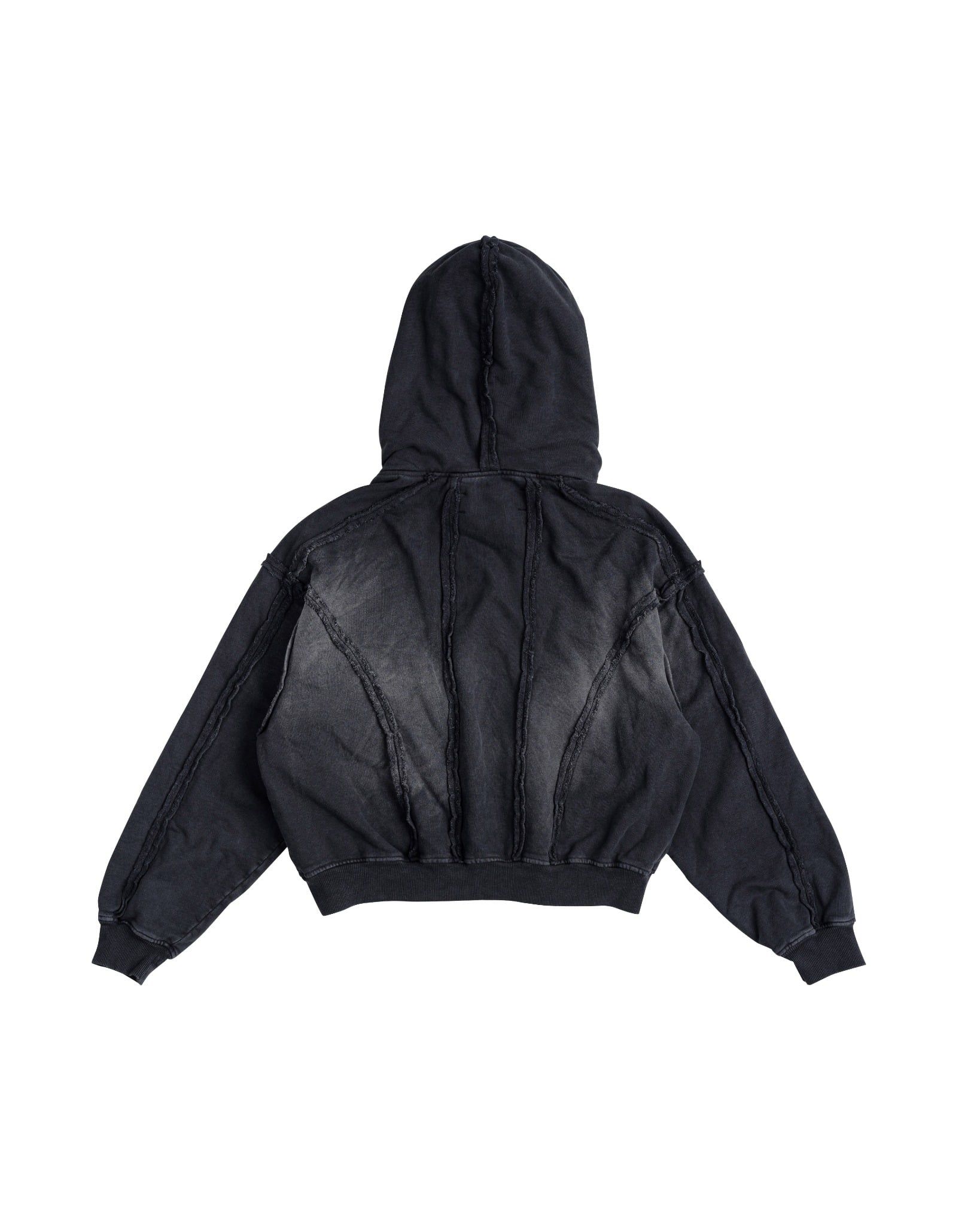 DOUBLE HOOD ZIP HOODIE / CHARCOAL