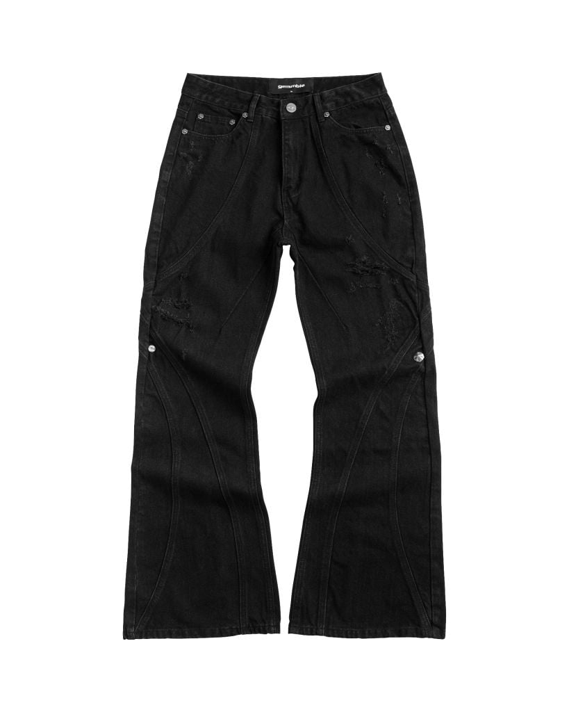 FLARED JEANS / BLACK