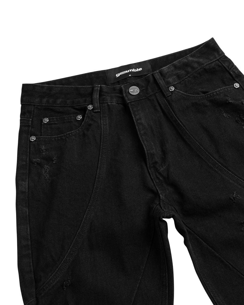 FLARED JEANS / BLACK