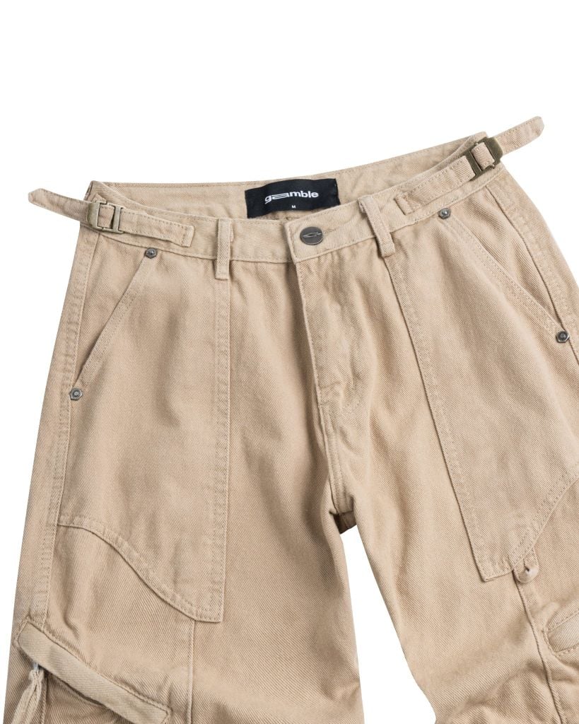 CARGO FLARED PANT / SAND