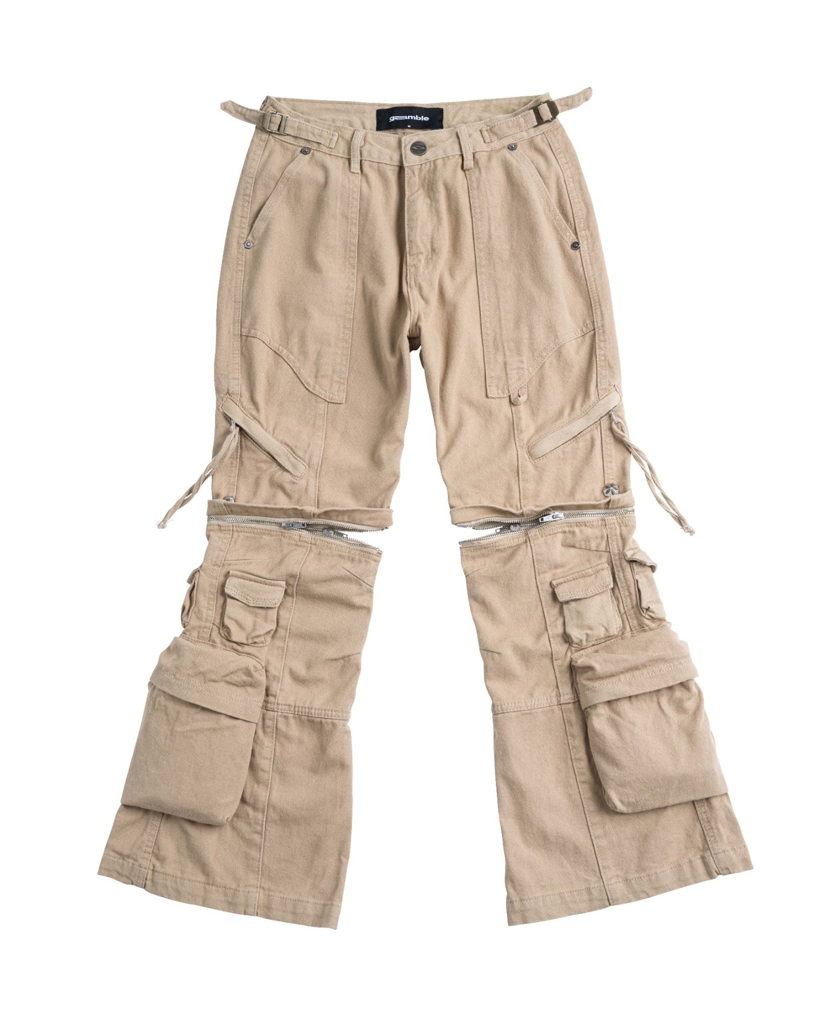 CARGO FLARED PANT / SAND