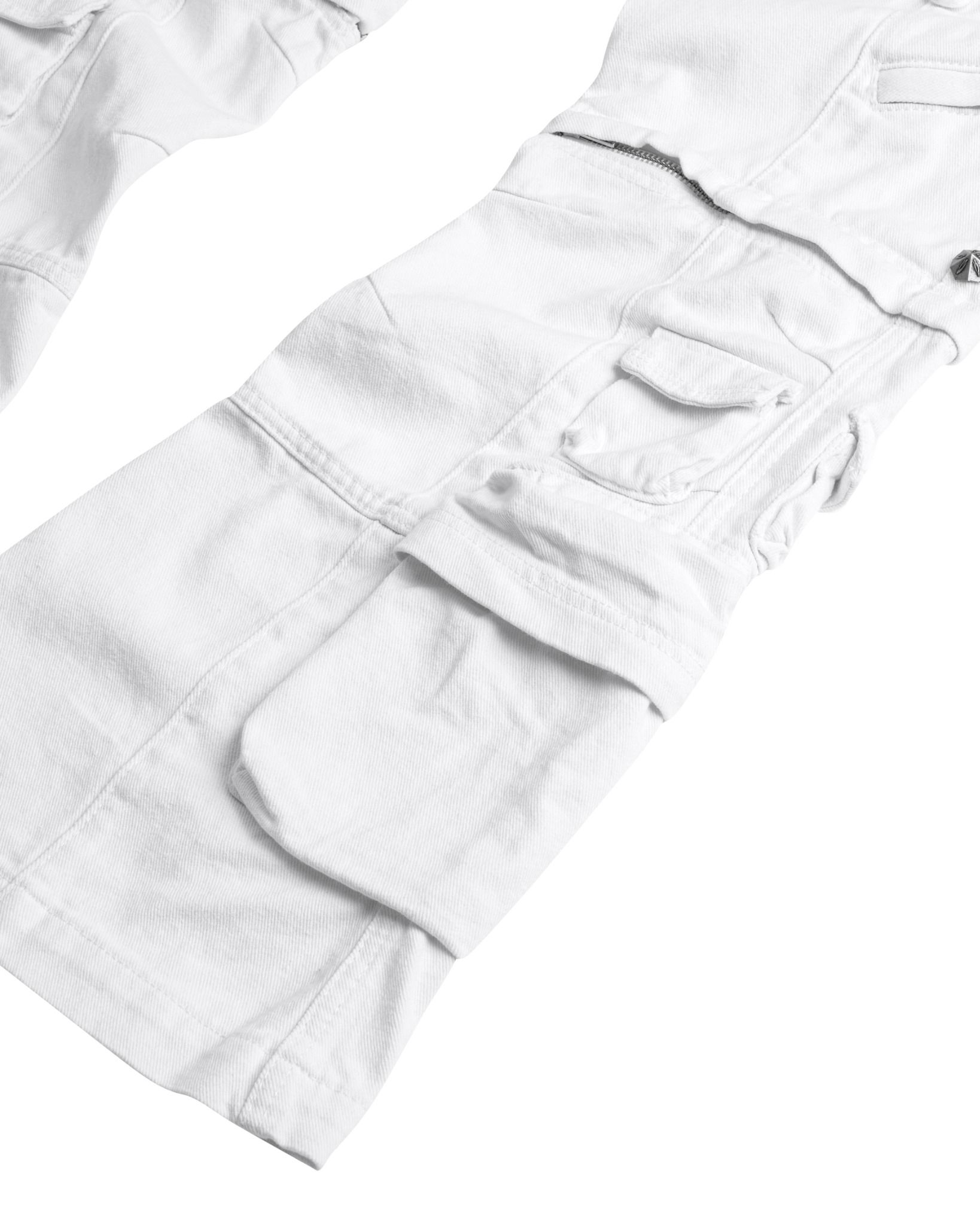CARGO FLARED PANT / WHITE
