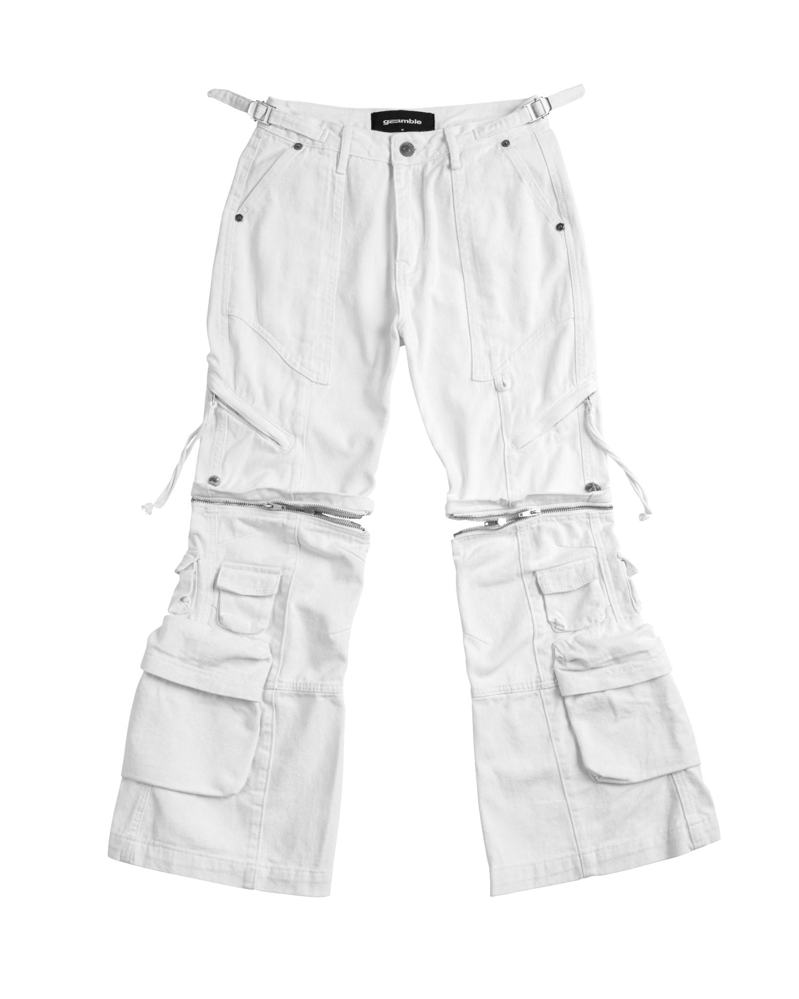 CARGO FLARED PANT / WHITE