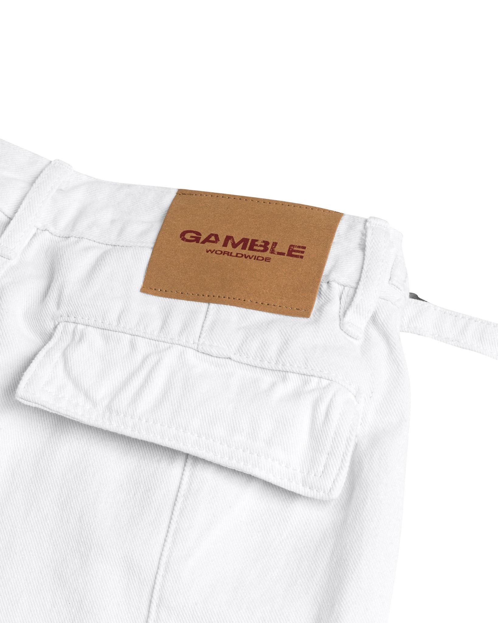CARGO FLARED PANT / WHITE