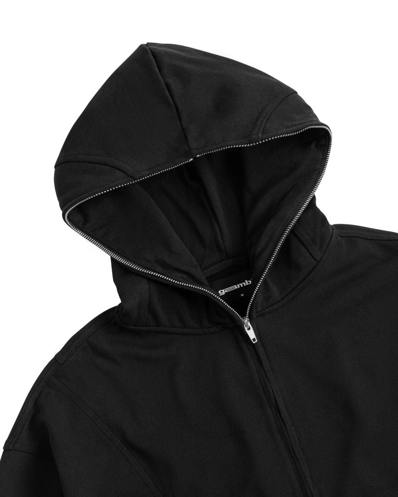 METAL FULLZIP HOODIE / BLACK