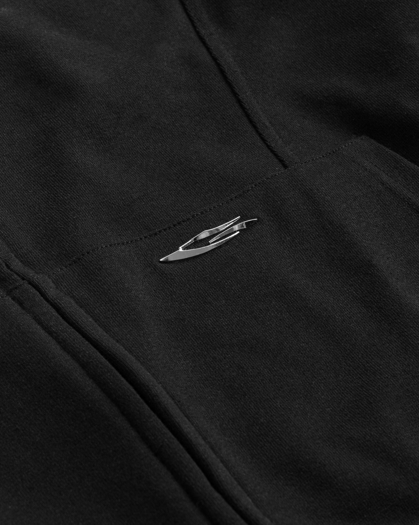 METAL FULLZIP HOODIE / BLACK
