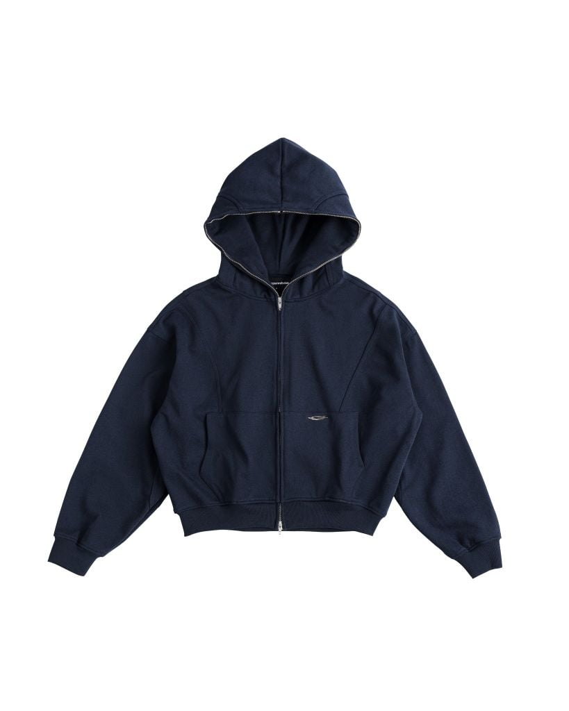 METAL FULLZIP HOODIE / NAVY