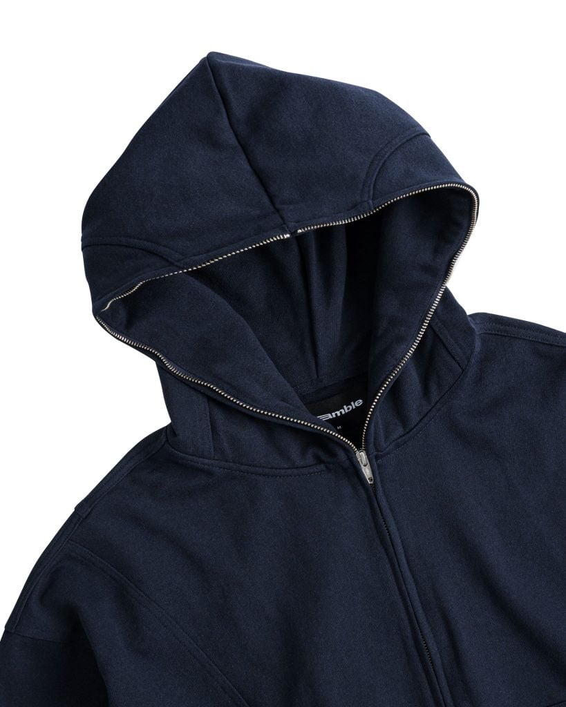 METAL FULLZIP HOODIE / NAVY
