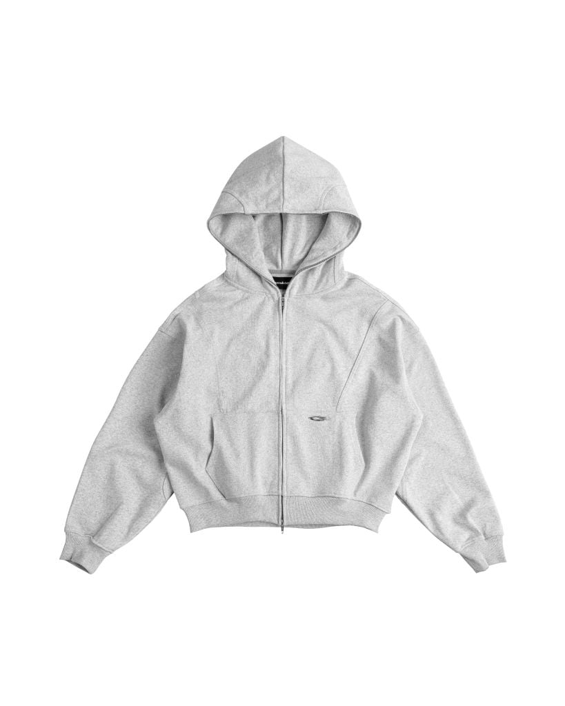 METAL FULLZIP HOODIE / GREY