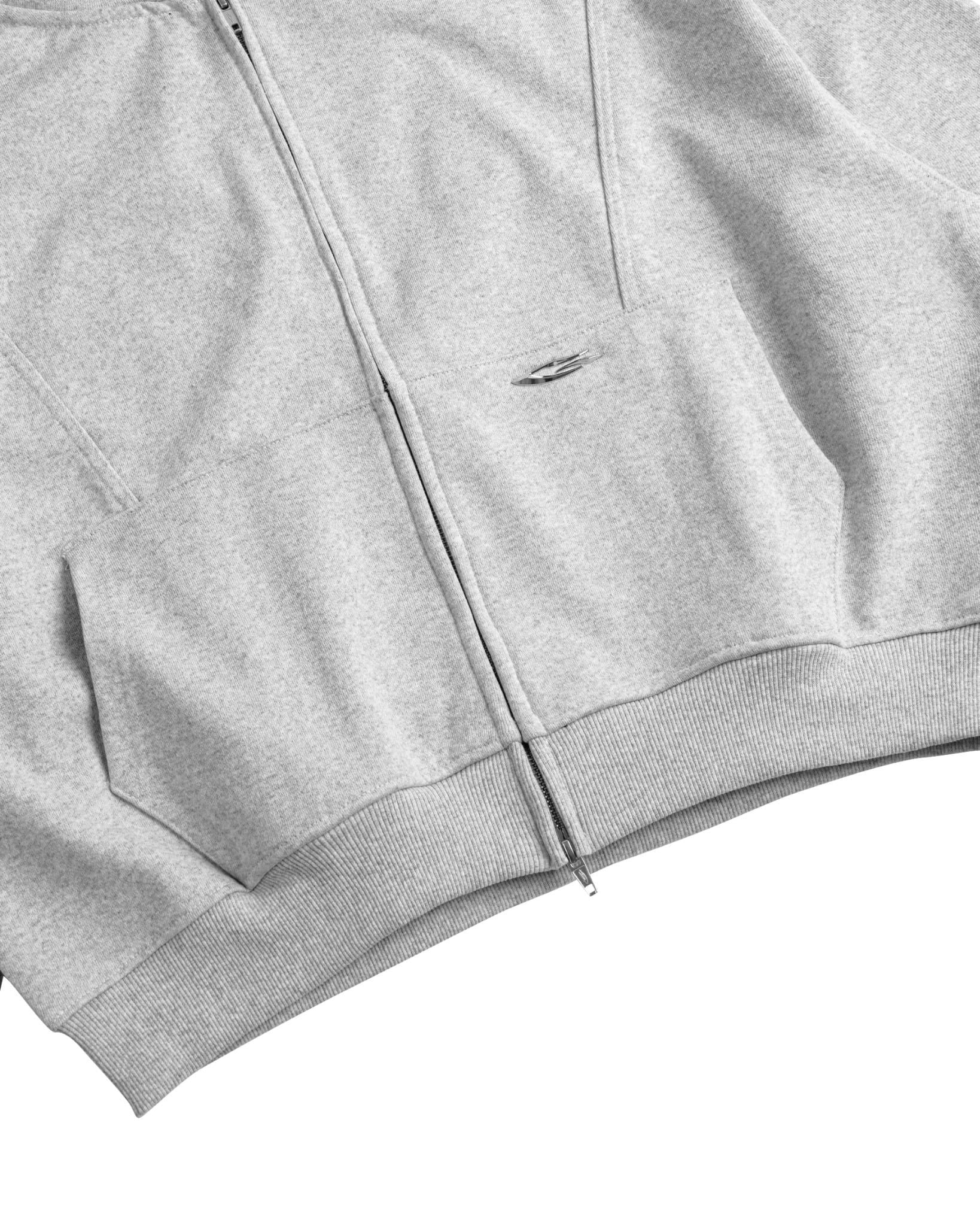 METAL FULLZIP HOODIE / GREY