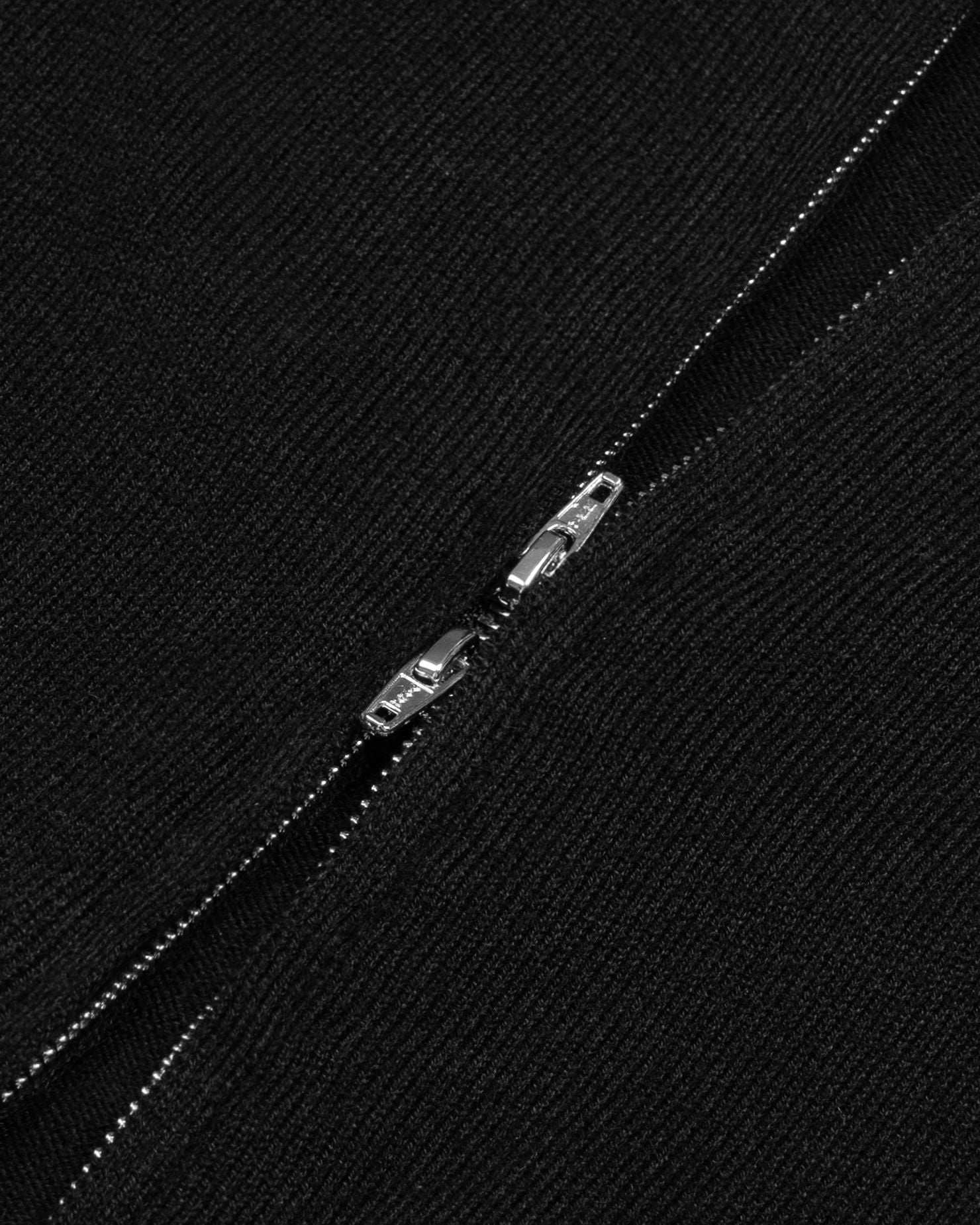 KNIT FULLZIP HOODIE / BLACK