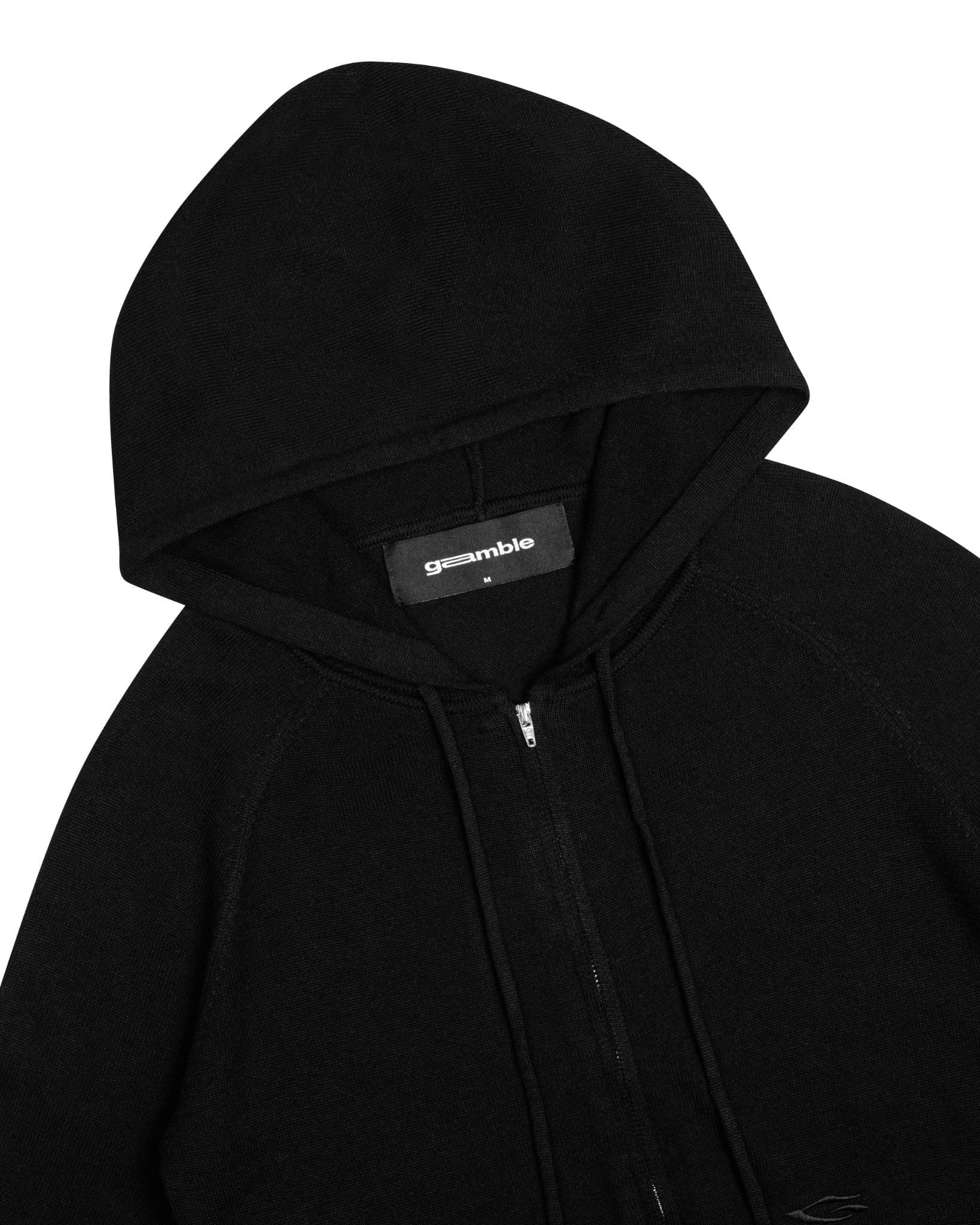 KNIT FULLZIP HOODIE / BLACK