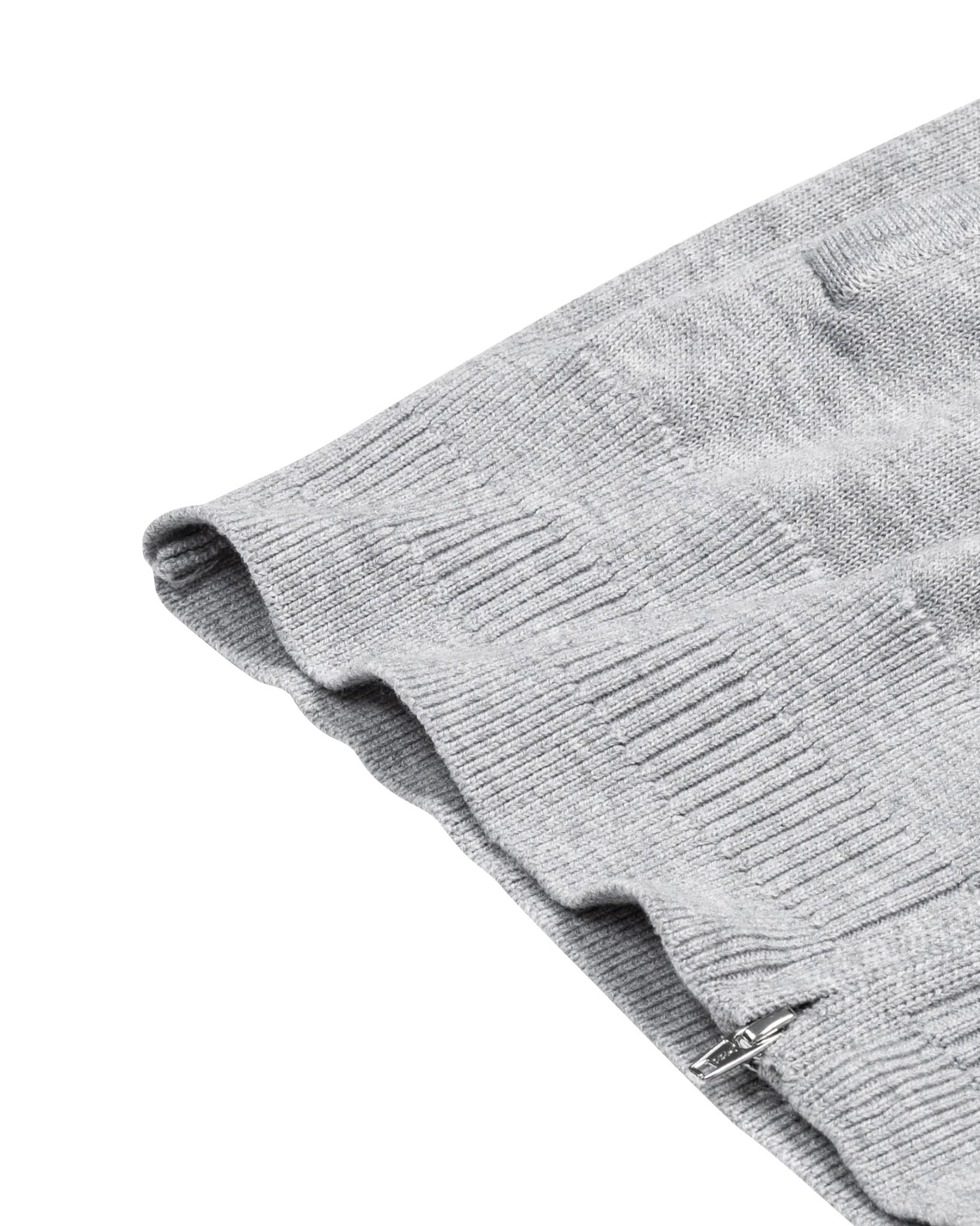 KNIT FULLZIP HOODIE / GREY