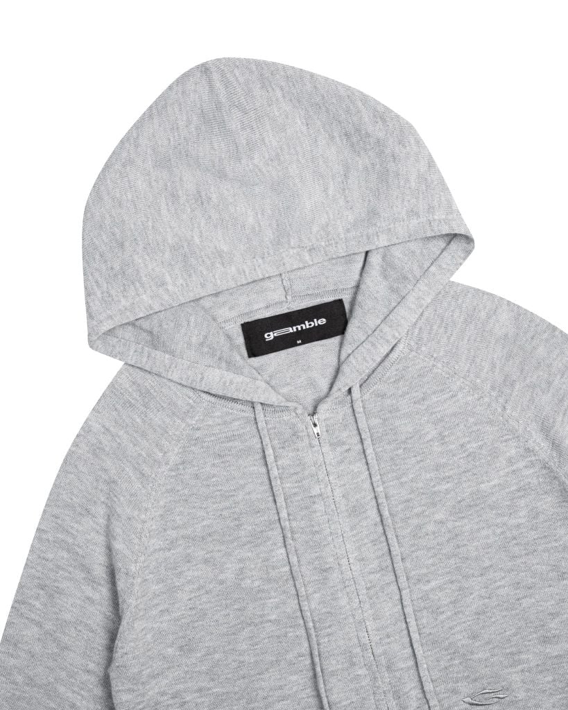 KNIT FULLZIP HOODIE / GREY