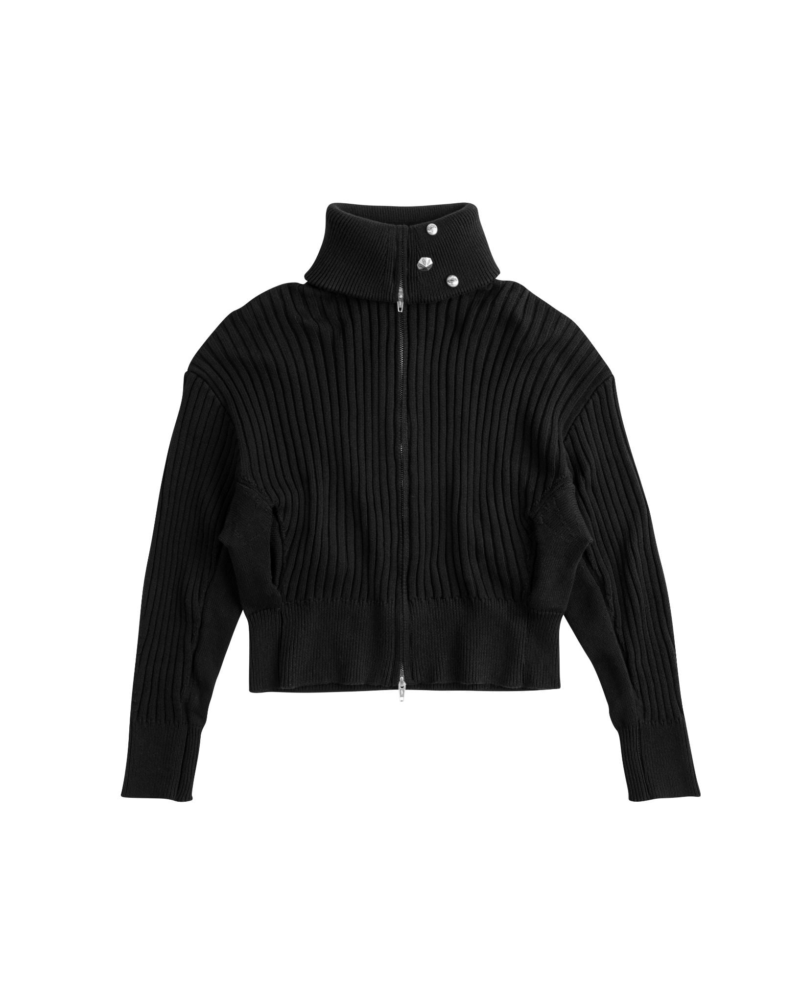 POLAR ZIP KNIT / BLACK