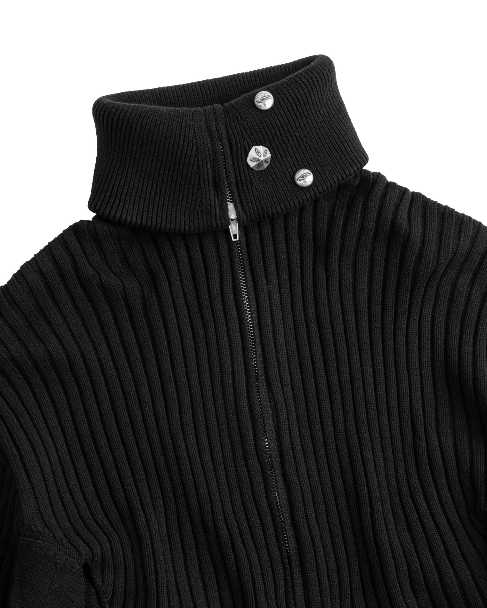 POLAR ZIP KNIT / BLACK