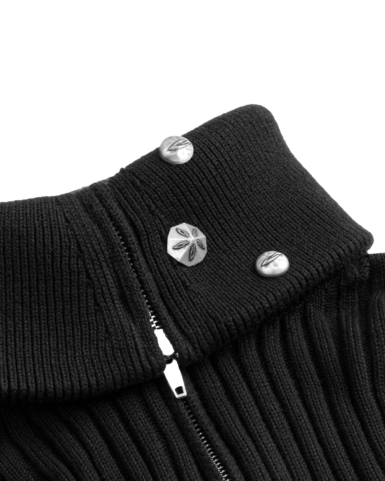 POLAR ZIP KNIT / BLACK