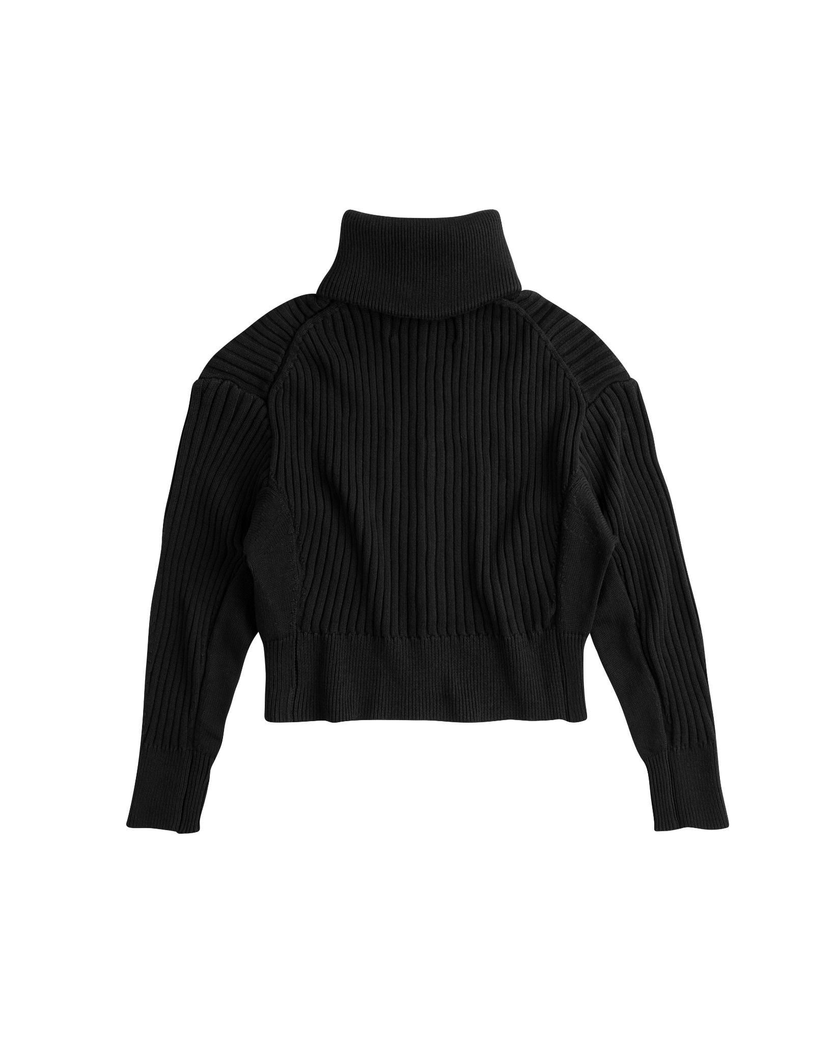 POLAR ZIP KNIT / BLACK