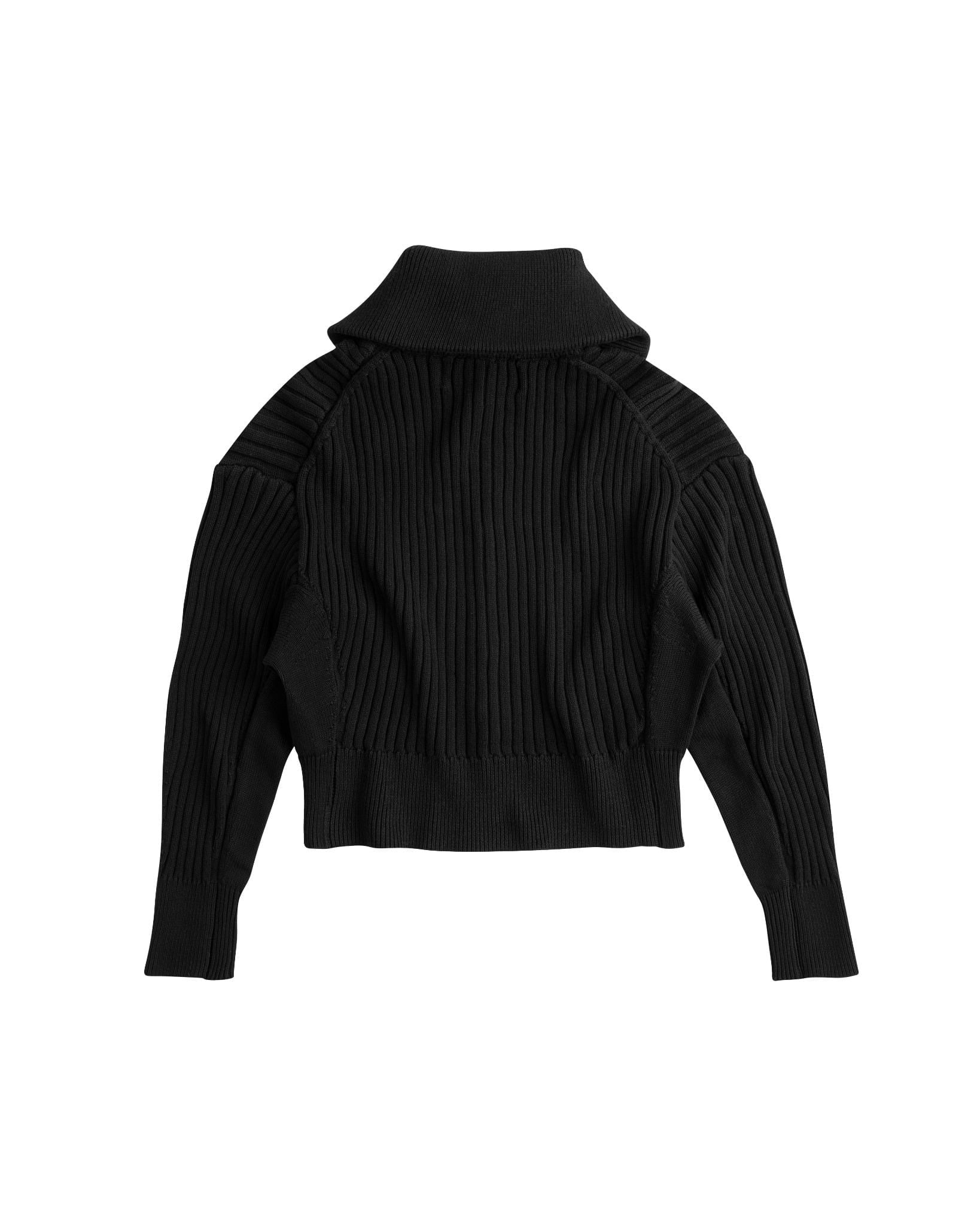 POLAR ZIP KNIT / BLACK