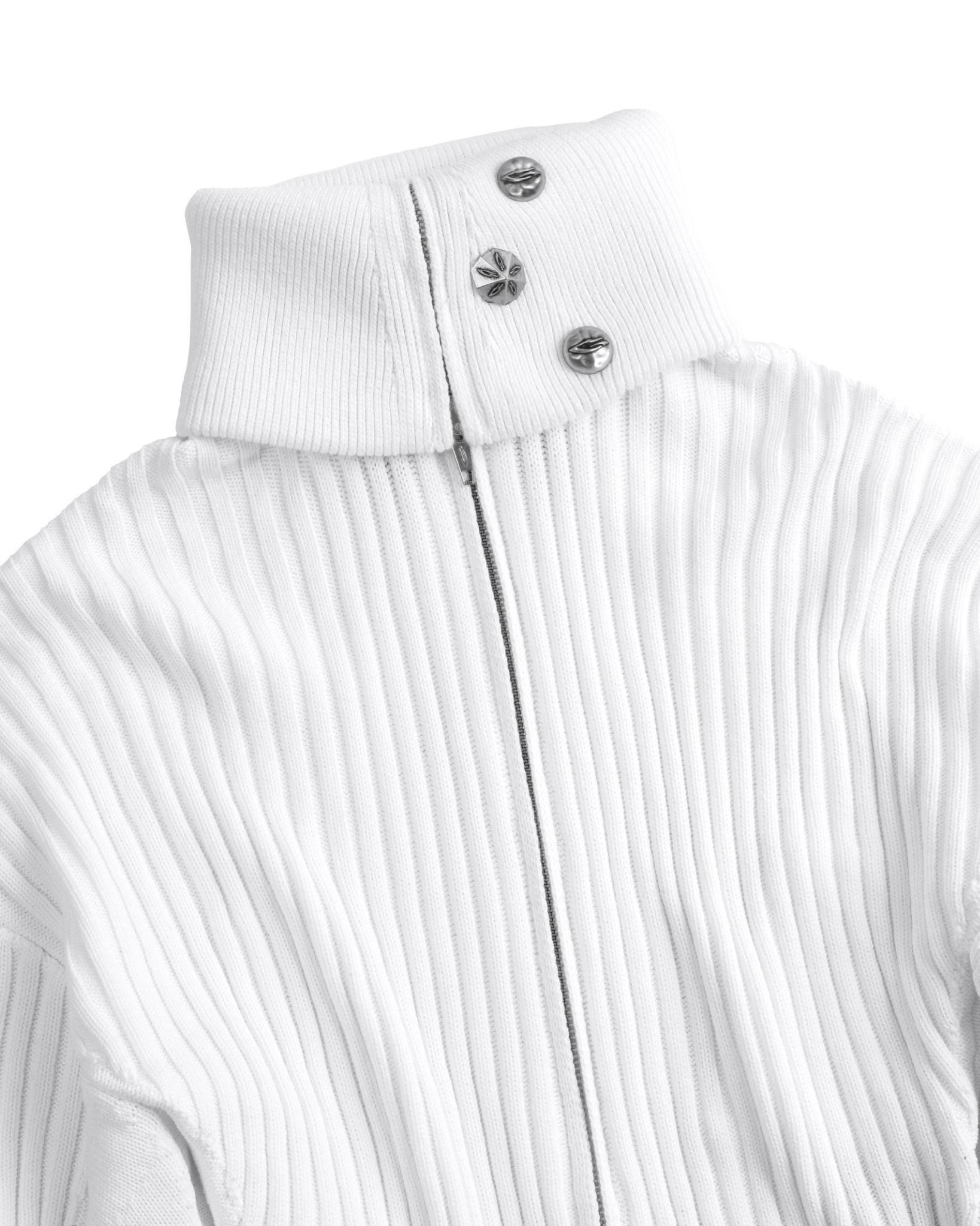 POLAR ZIP KNIT / WHITE