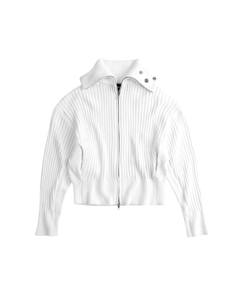 POLAR ZIP KNIT / WHITE
